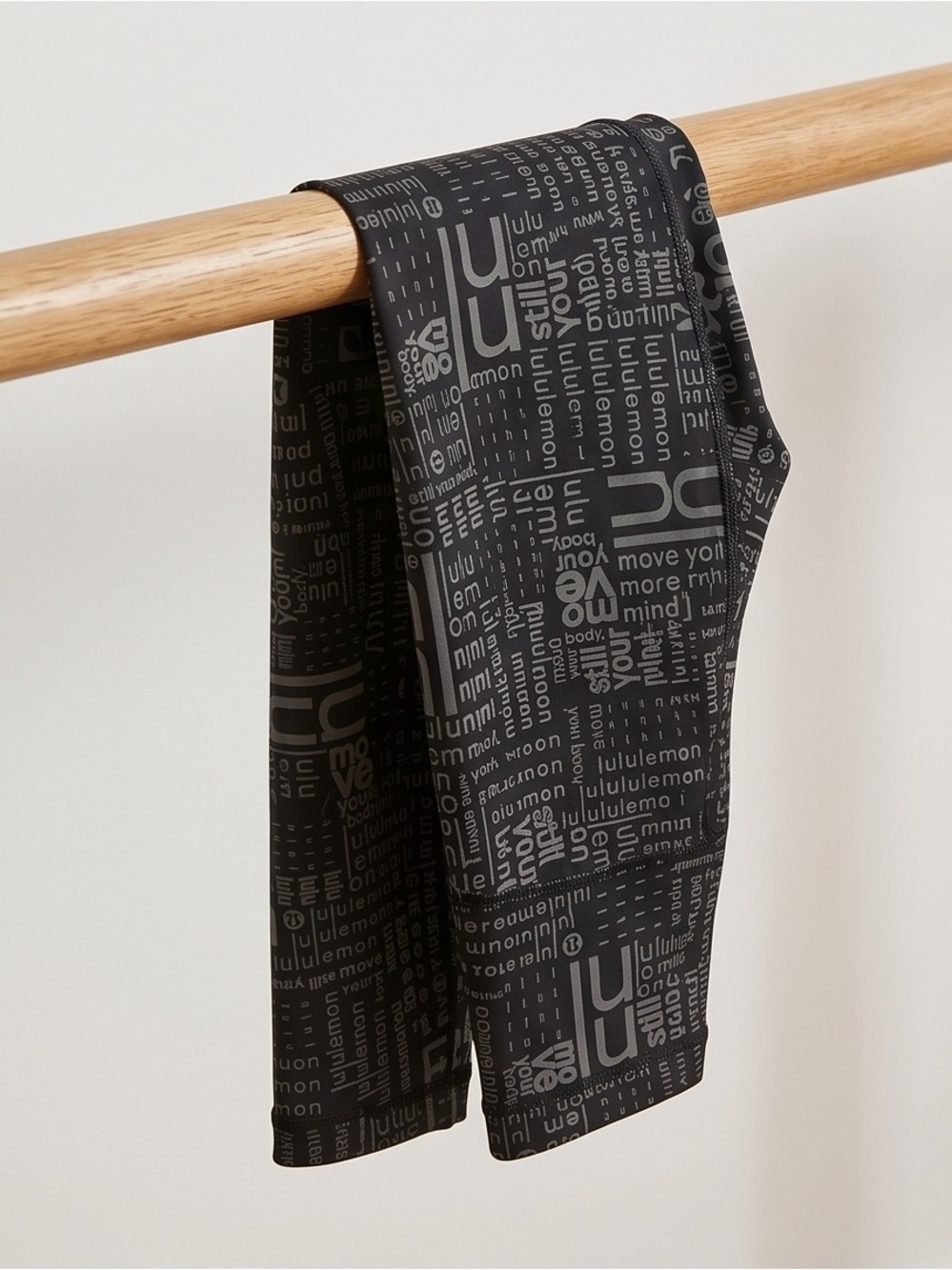 lululemon black and light-gray Allover Logo Print Leggings - Picture 2 of 6